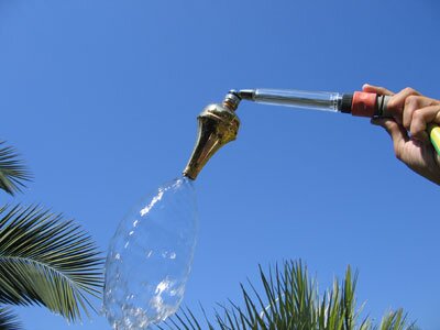 Wirbelwasser im Garten